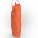Orange Female Beach Maxi Dress