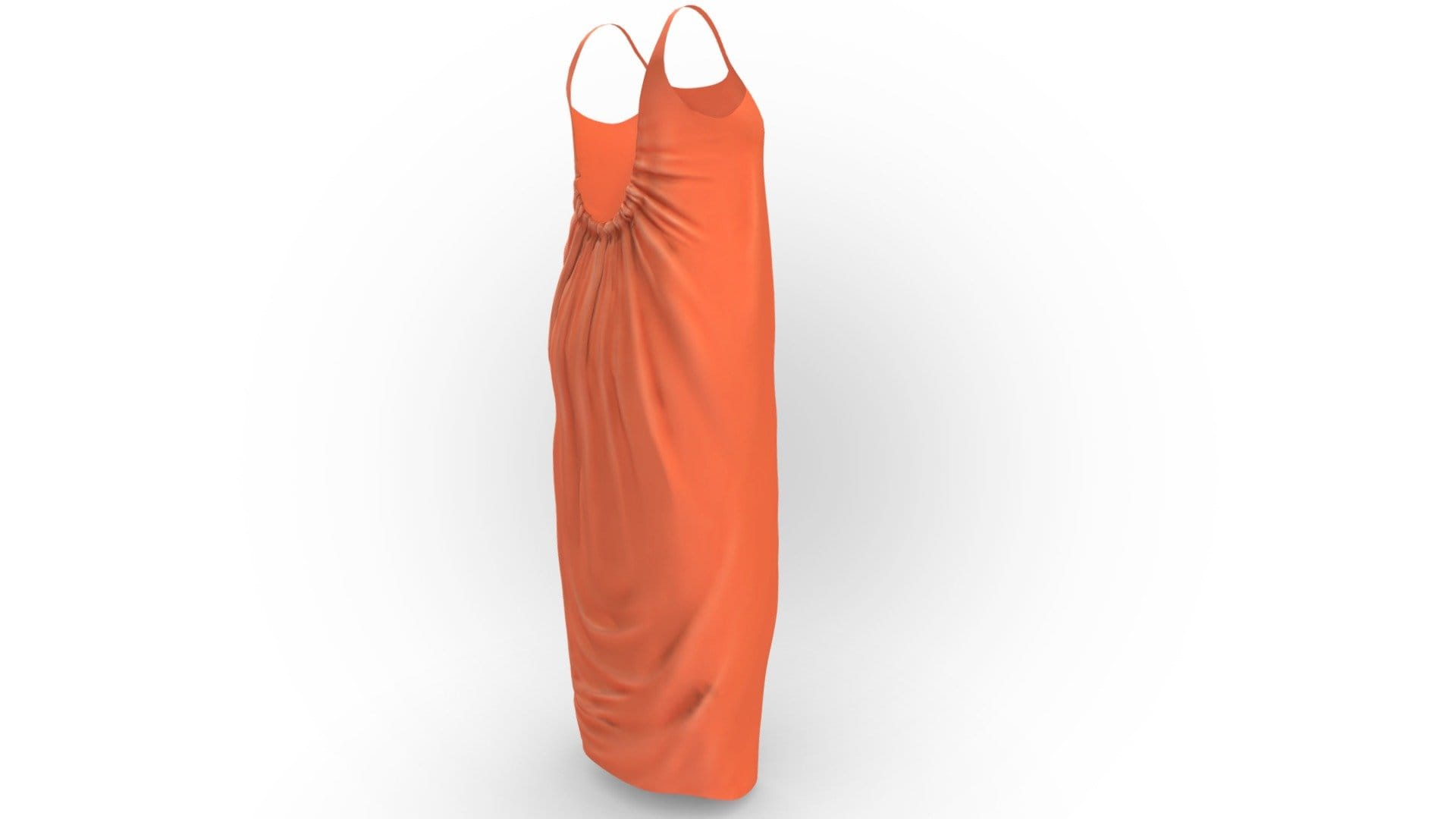 Orange Female Beach Maxi Dress