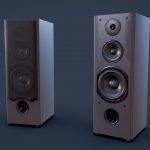 Pair of Big Speakers – Low-poly 3D Model