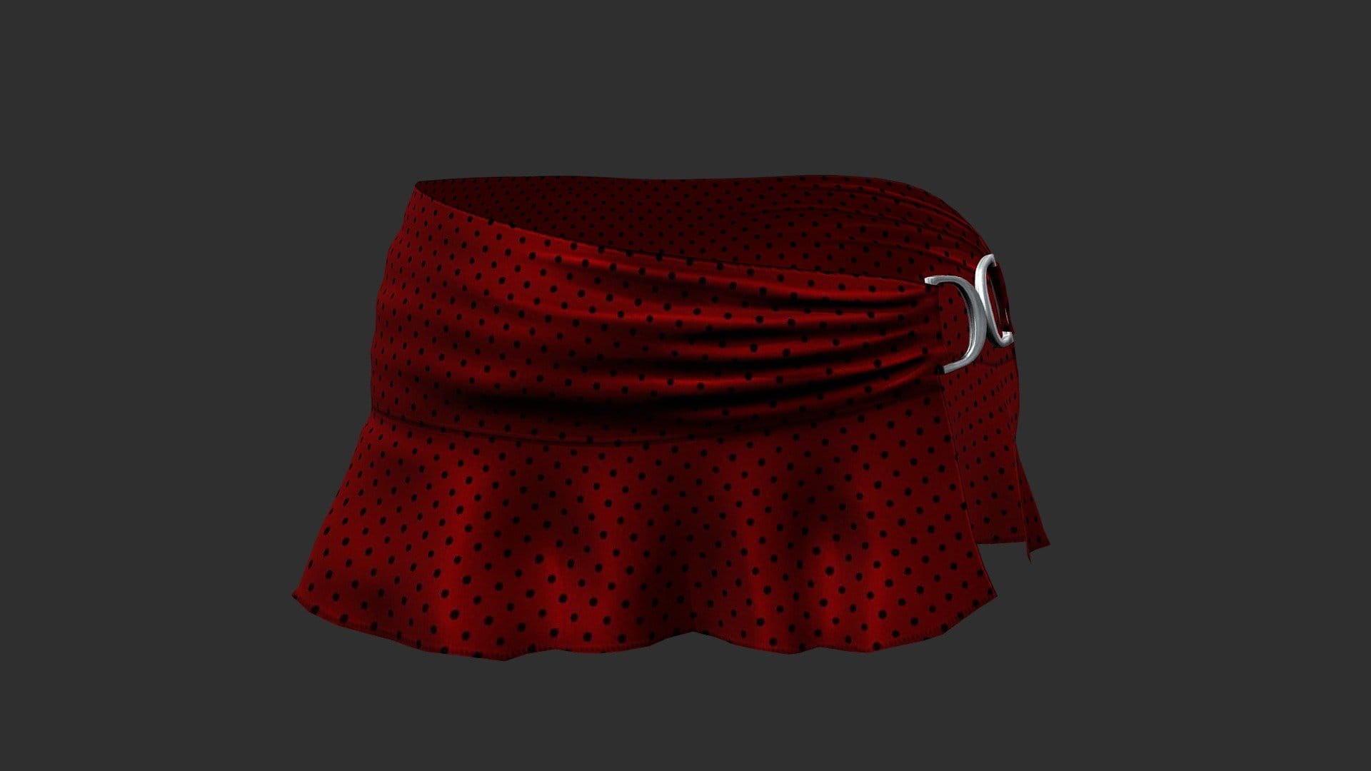 Polka Dots Beach Coverup Mini Skirt