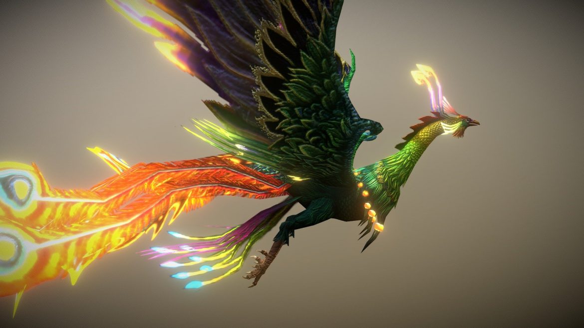 Real-time Bones Demo: Phoenix Bird - deep3dsea