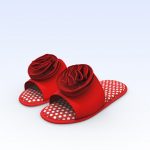 Red Rose Polka Dots Female Slippers Sandals