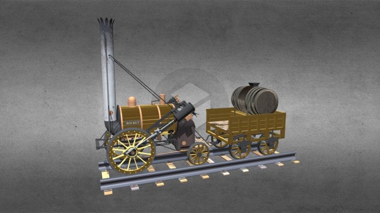 Download Rocket Train 3D Model | Deep3DSea