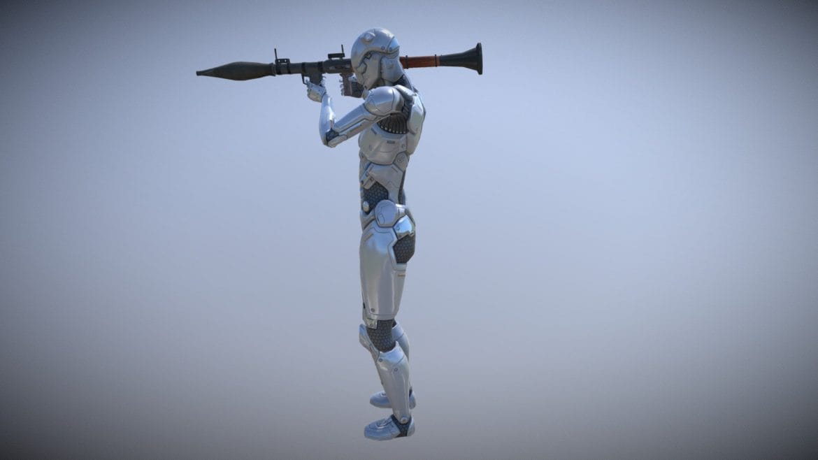 rpg big gun plus mocap animations pack 3d model