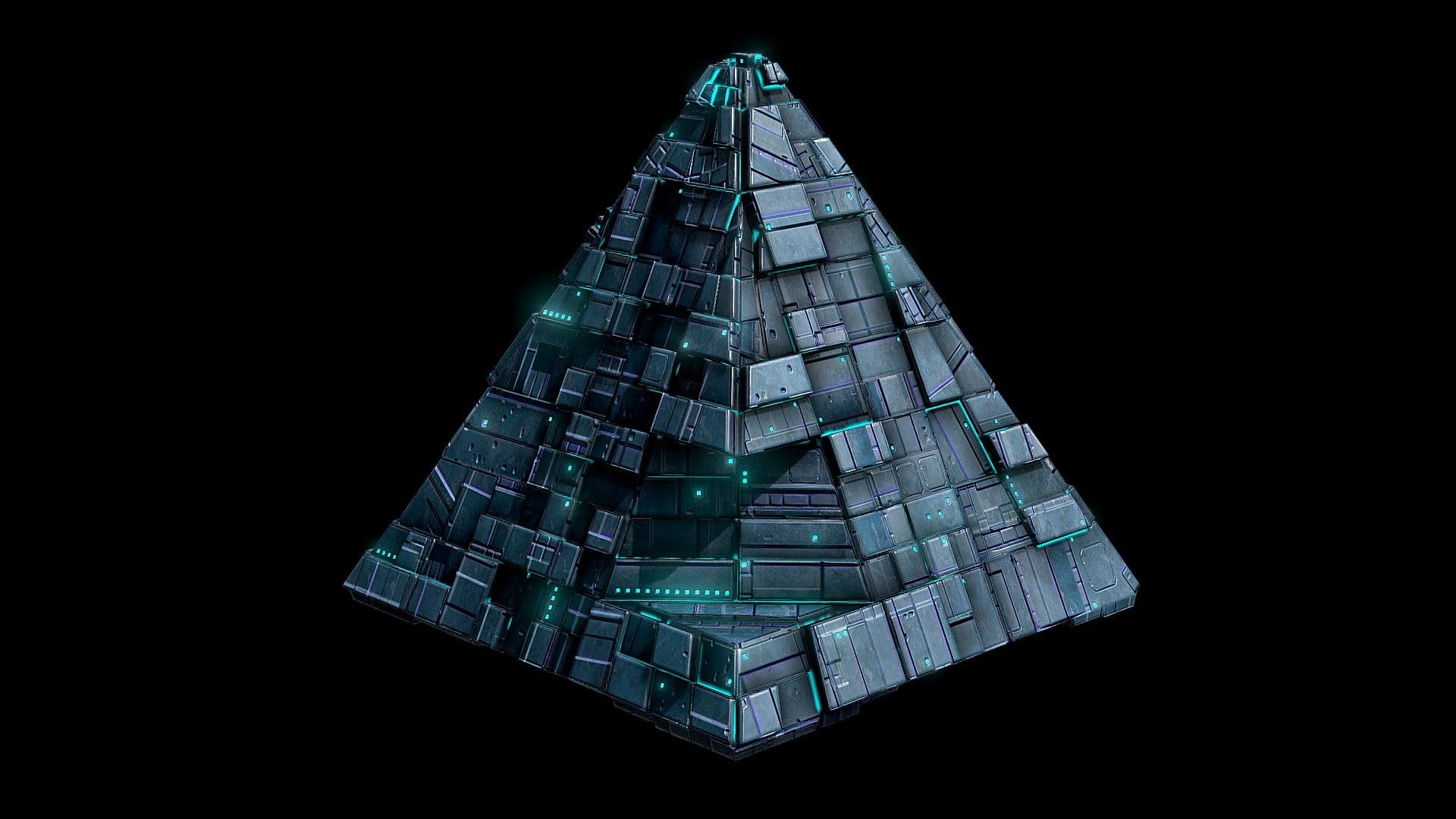 Sci fi SpaceShip The Pyramid