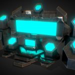 Sci-Fi Stage venue metal style – 酸党 – Low Poly