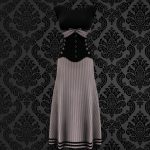 Striped Floor Length Mermaid Skirt Dress