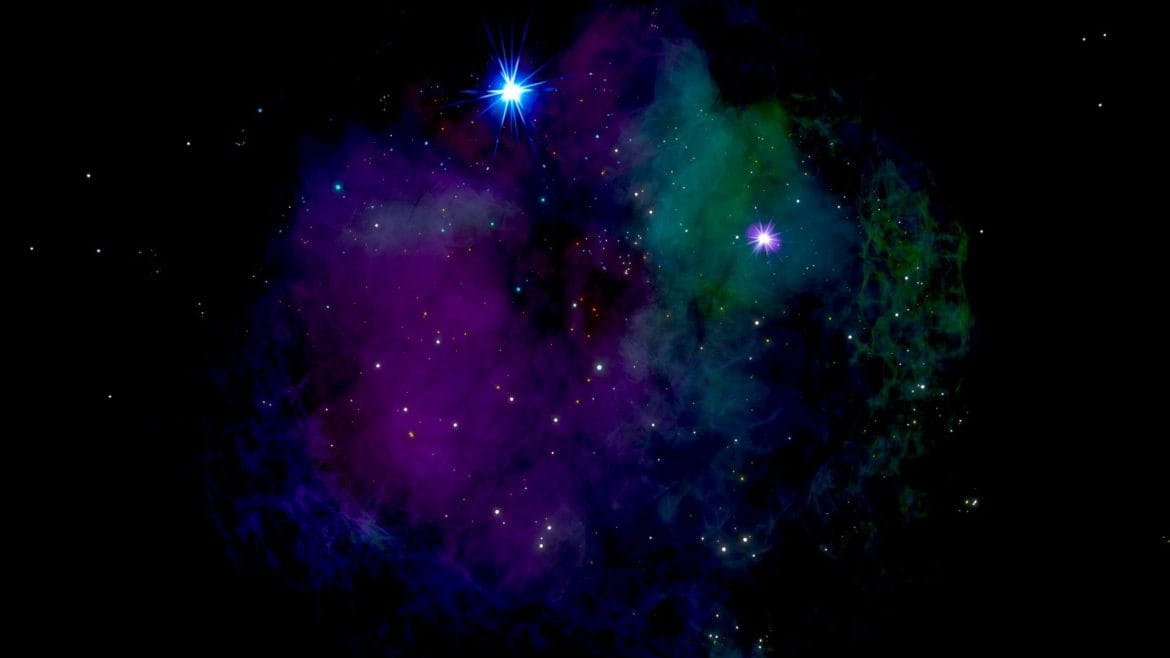 a stellar nursery in the interstellar space 3d model