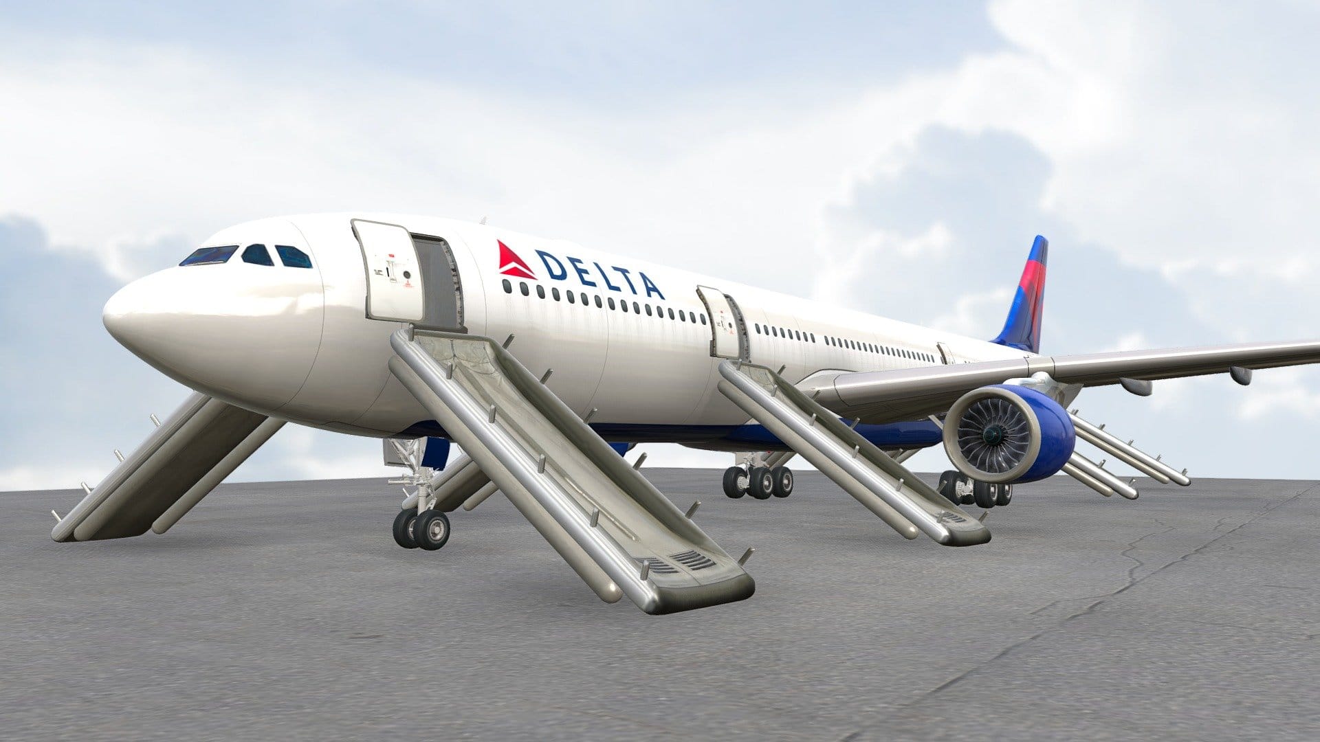 A330-300 With Rafts