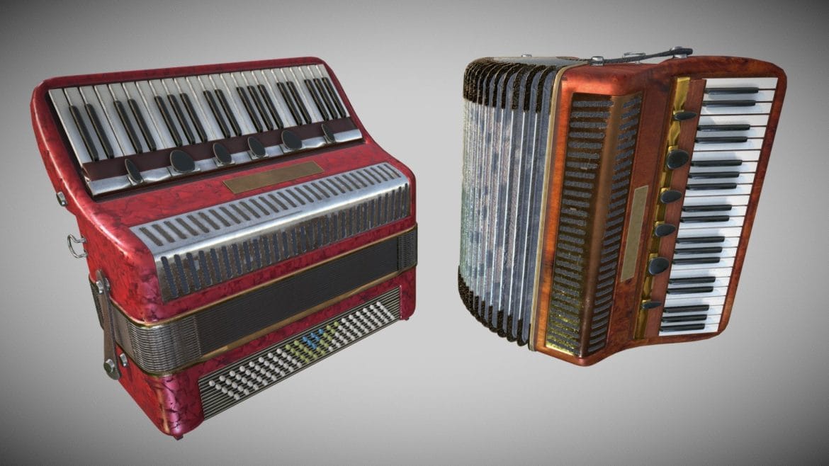 accordions 3d model