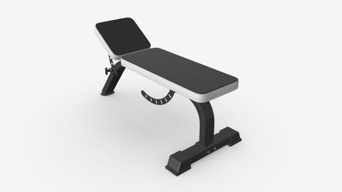 adjustable weight flat bench 02 3d model
