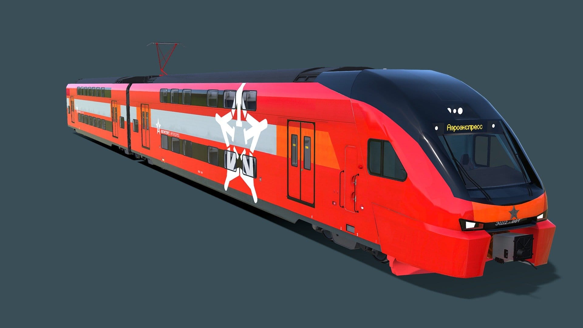Aeroexpress Stadler KISS, Аэроэкспресс 3d