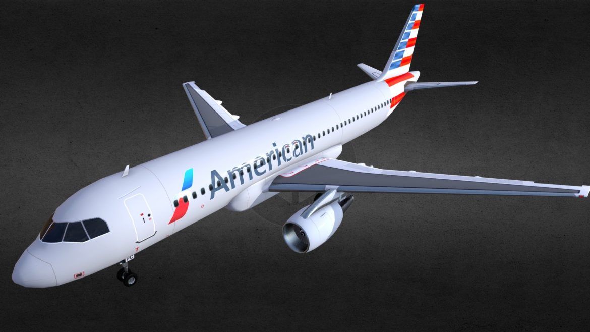 Airbus A320 (American Airlines) Airplane - deep3dsea