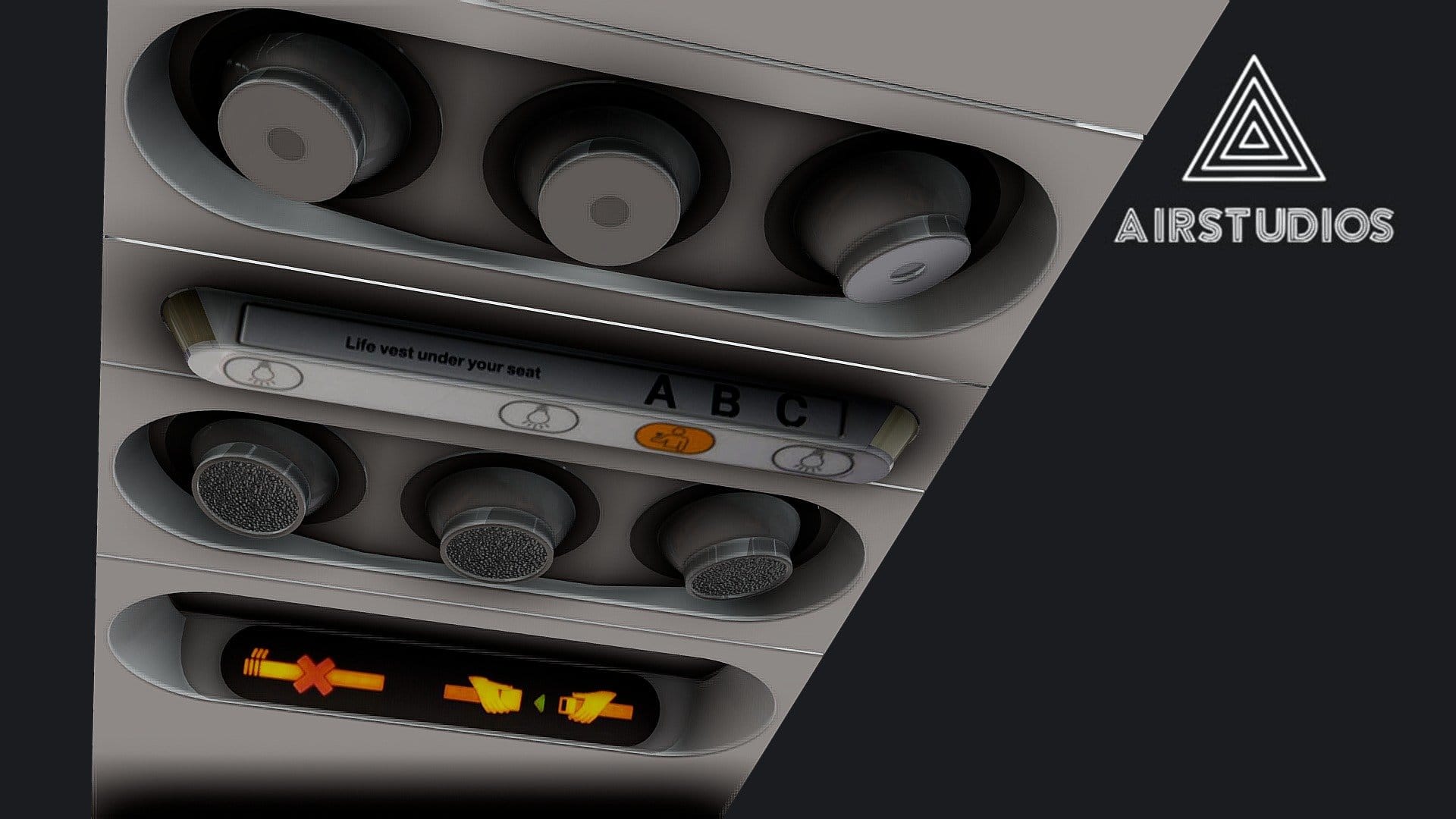 Airbus Airplane Cabin Overhead Panel