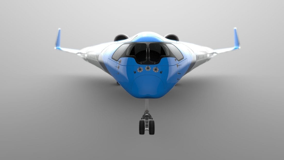 airbus flying v klm 3d model