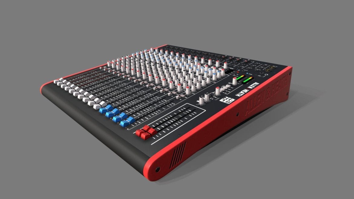 allen amp heath zed 18 mixing desk 3d model