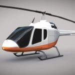 bell 505 jet ranger x private helicopter 3d model