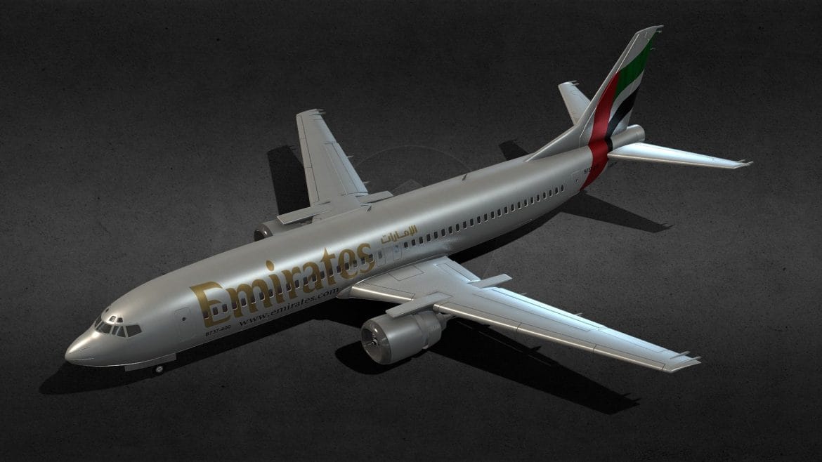 boeing 737 400 emirates 3d model