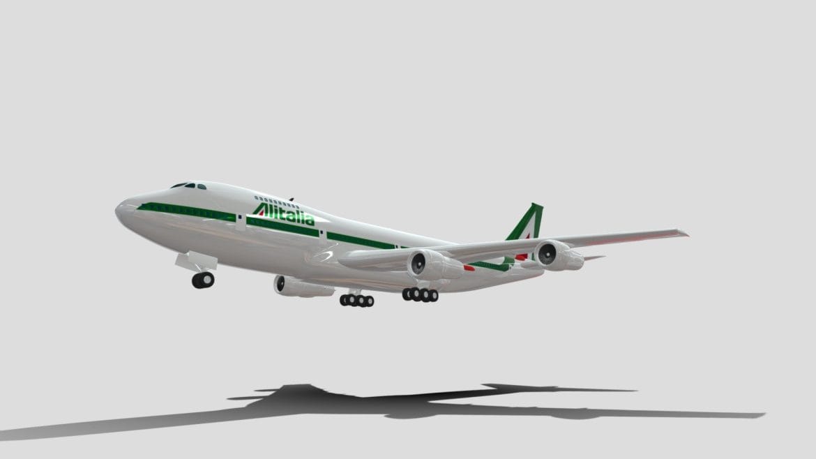 boeing alitalia 3d model