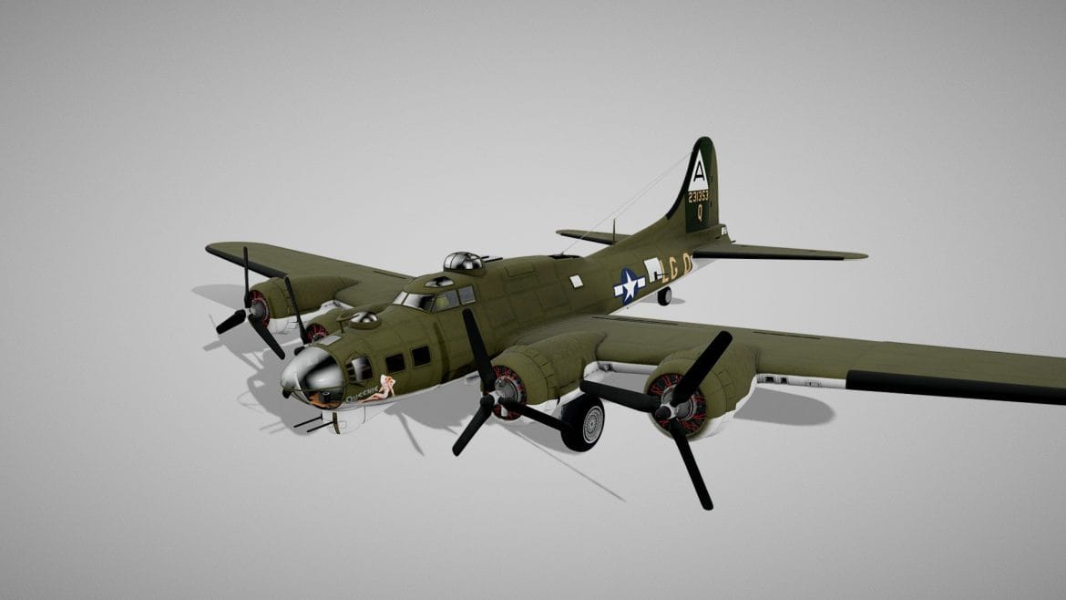 boeing b 17 super fortress bomber 3d model