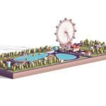 Cartoon Low Poly Park Illustration