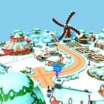 Cartoon Winter Farm