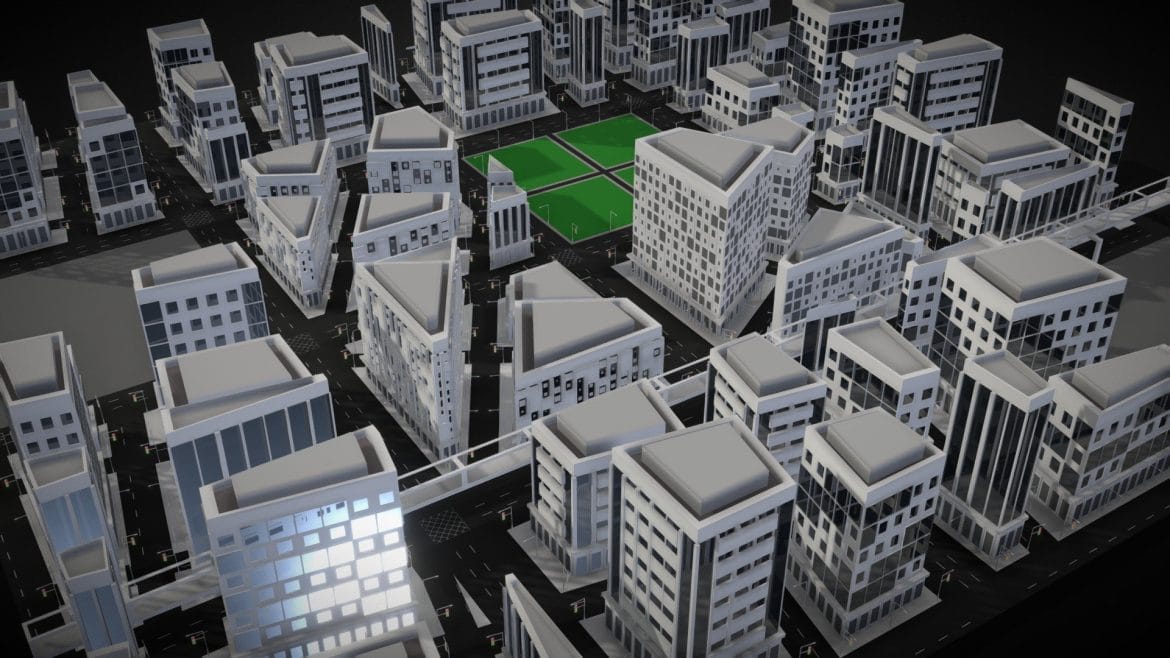 city block 1 3d model