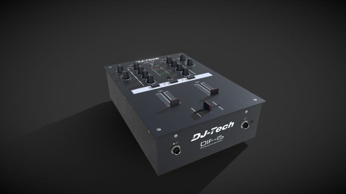 dj mixer dj tech dif 1s 3d model