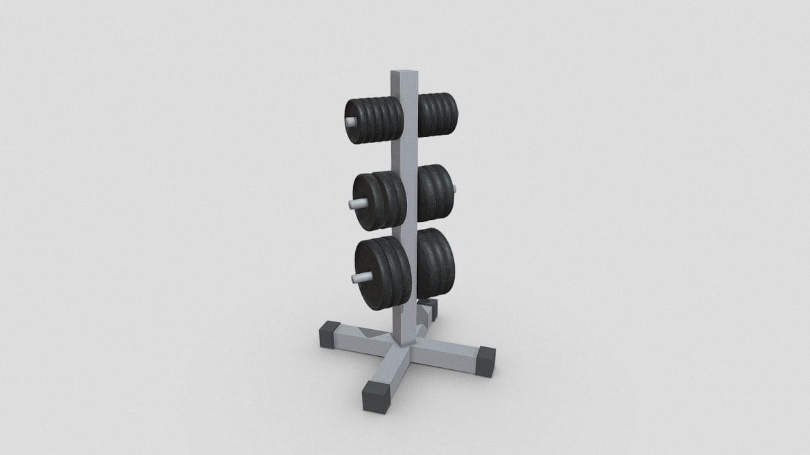 dumbbell bodybuilding haltere gym equipment 3d model