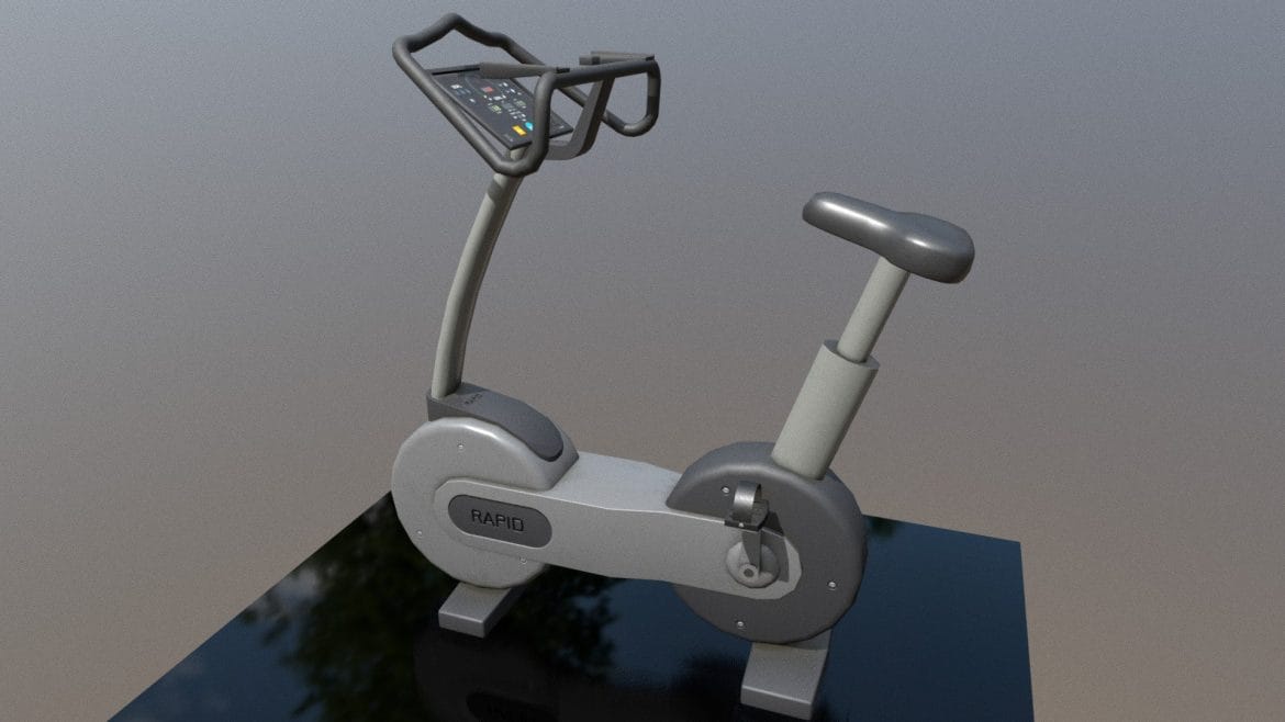 exercise bike low poly 3d model