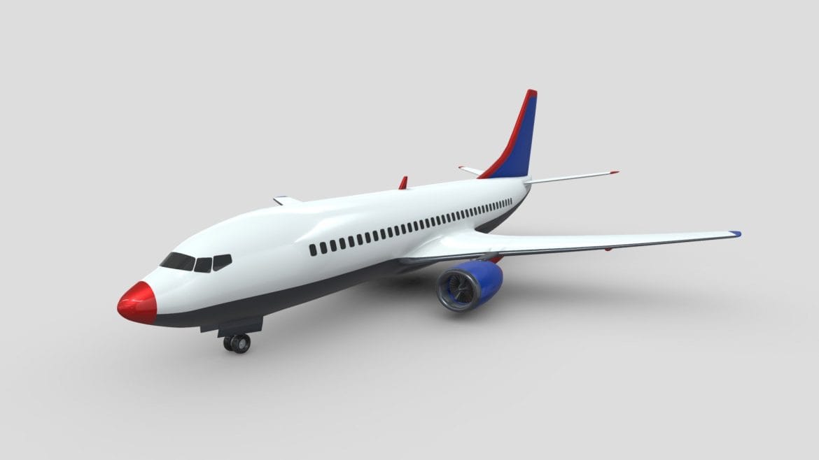 generic passanger airplane 3d model