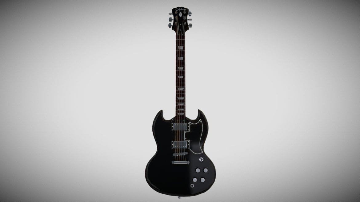 guitar epiphone sg 3d model
