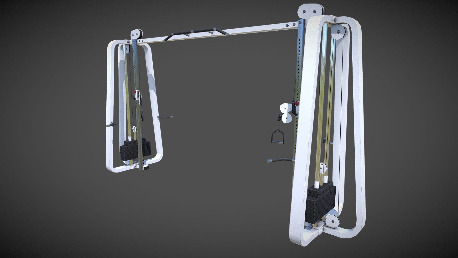 Gym Cable Crossover Machine (Low Poly)
