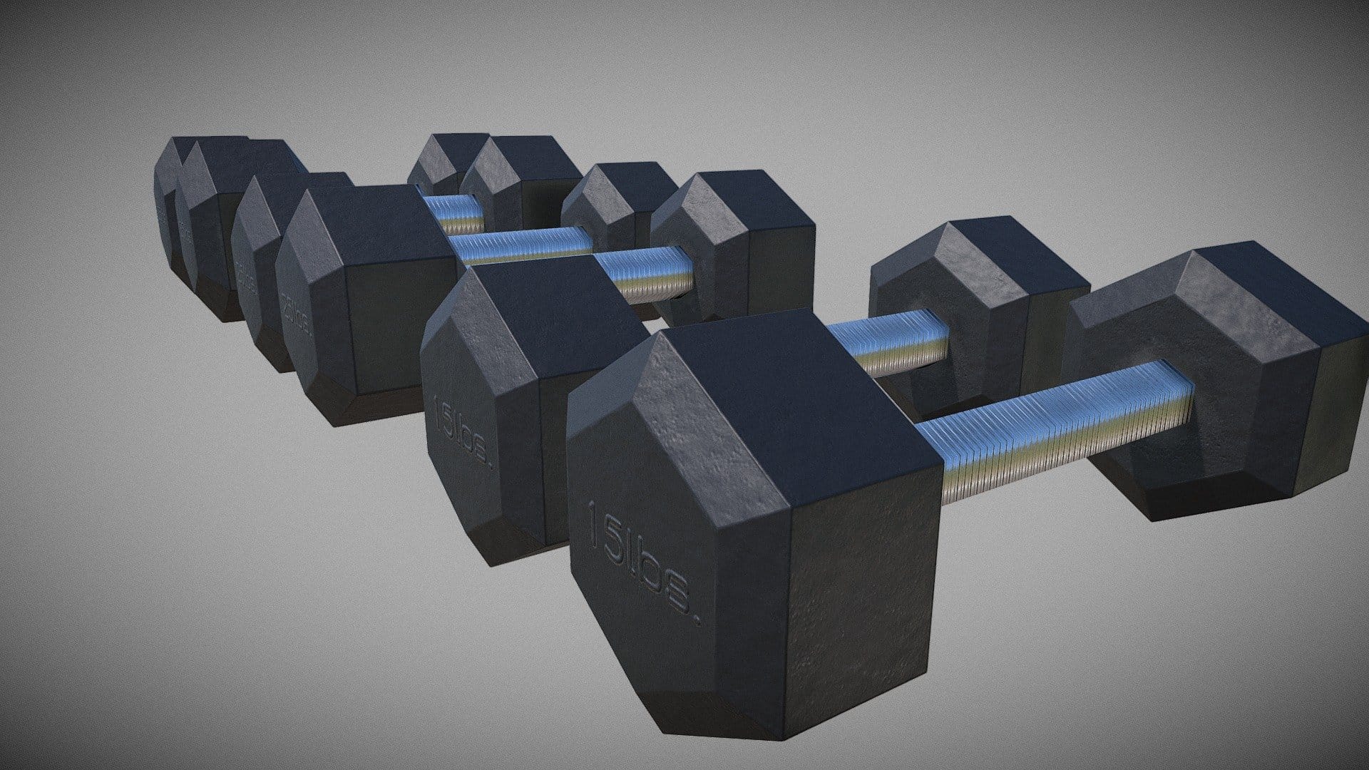 Gym Dumbbells – Low Poly