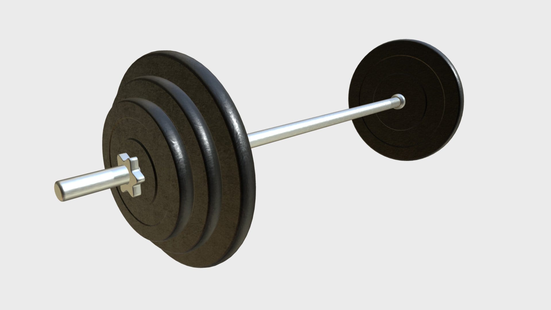 Gym equipment plate and bar