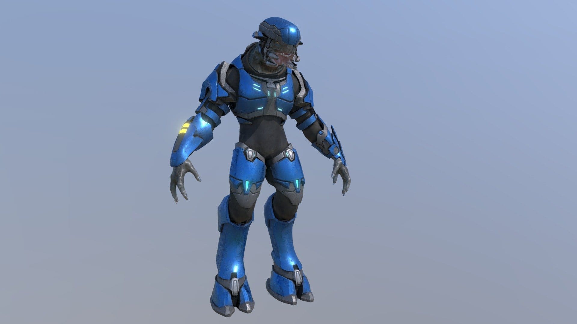 Halo fangame elite soldier
