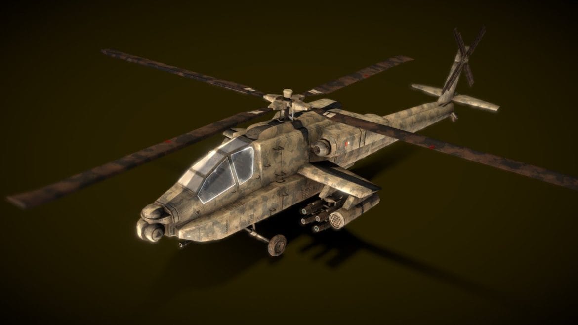 helicopter fighting ah64 3d model