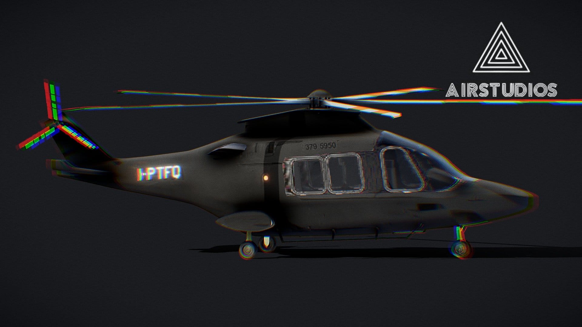Helicopter – Matte Black (Leonardo aw169)