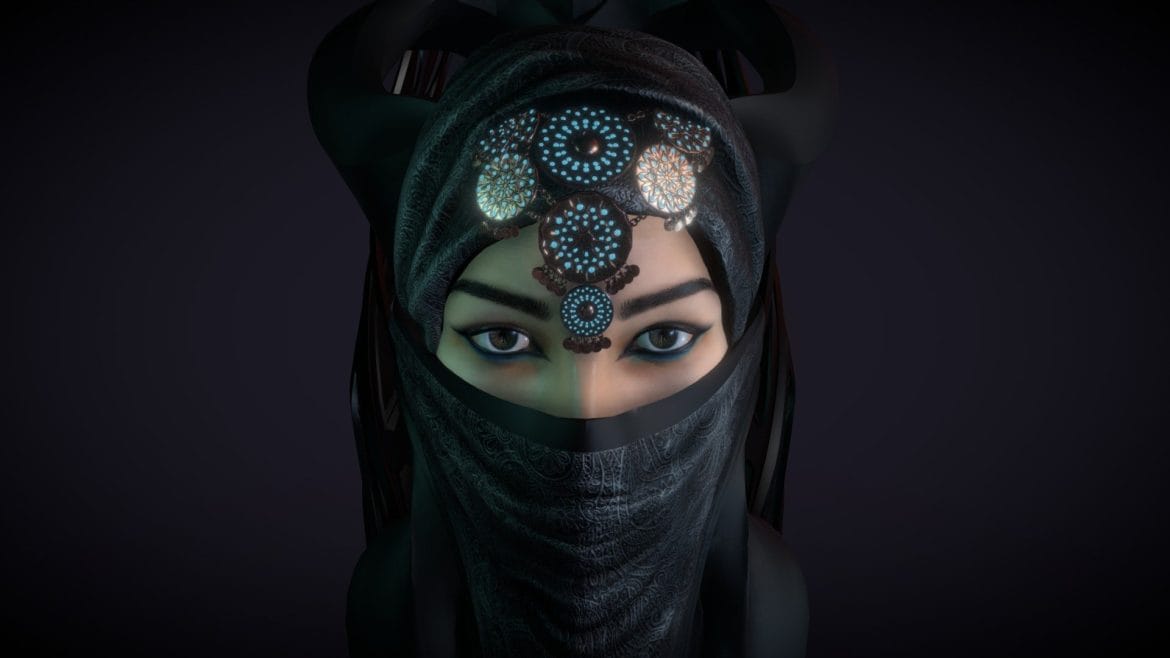 hiqab abstract 3d model
