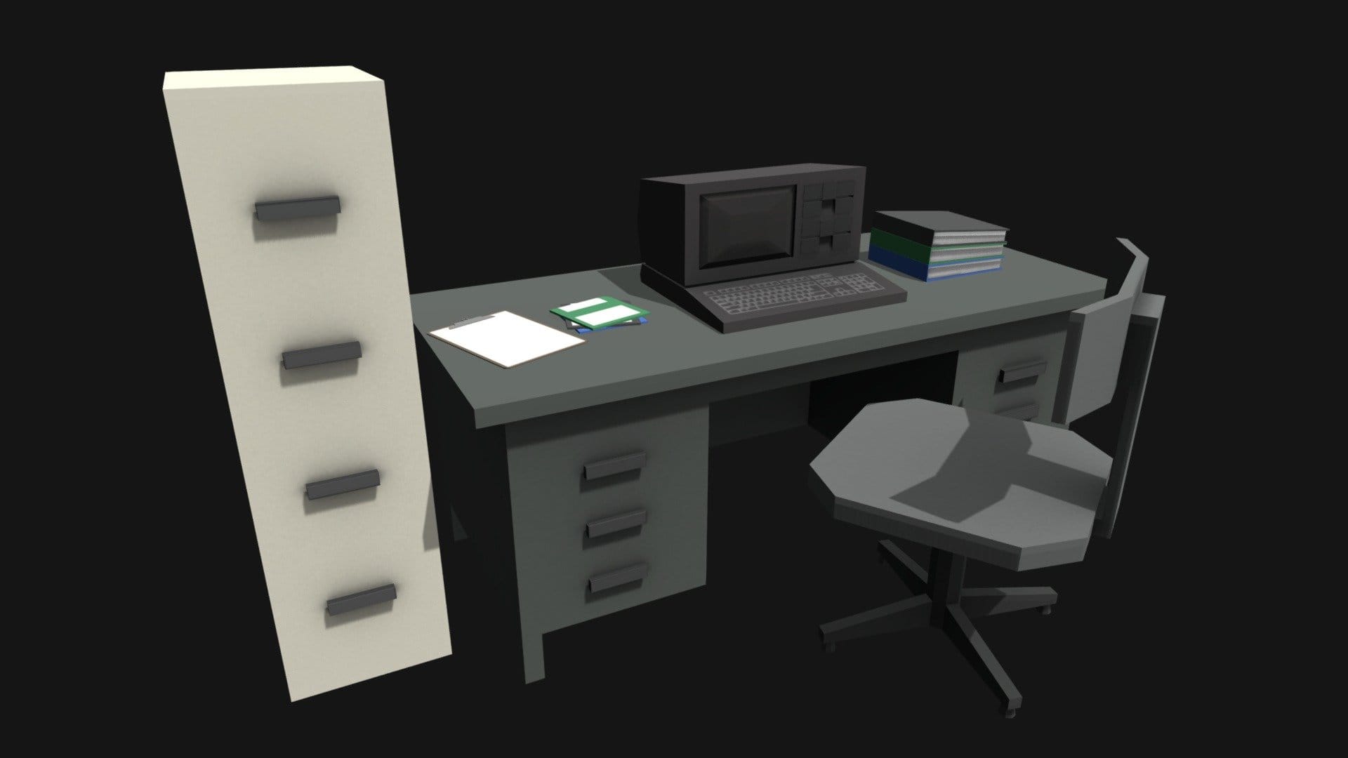 Low Poly Office Props