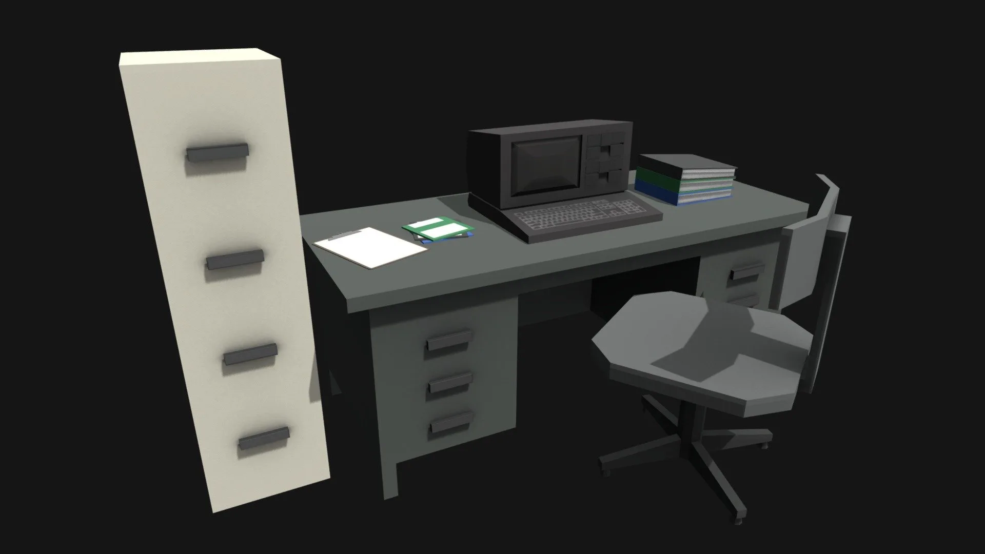Low Poly Office Props