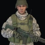male soldier animated 3d model