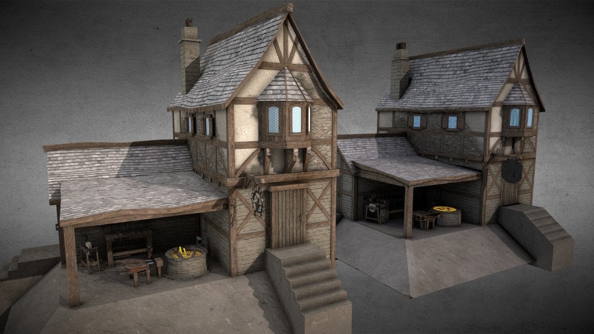medieval blacksmith 3d model