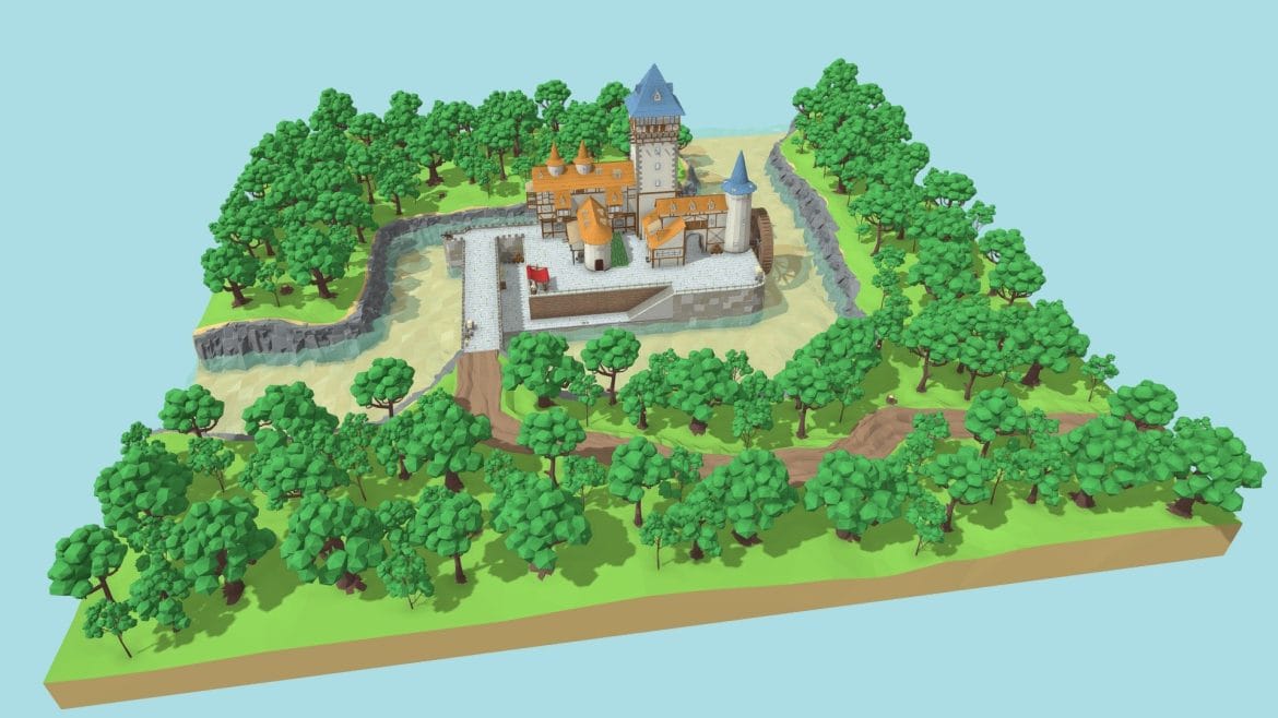 medieval castle 3d model