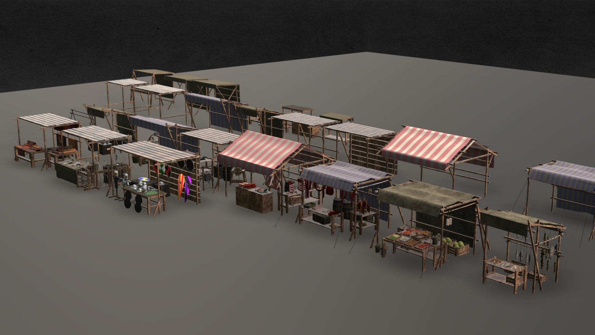 Medieval Market Stalls