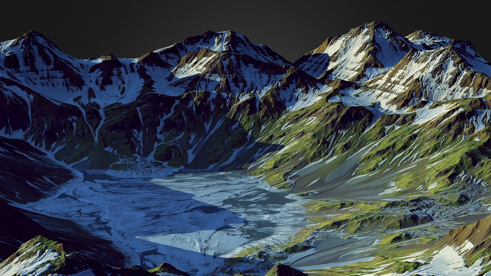 Melting Mountain Lake (World Machine)