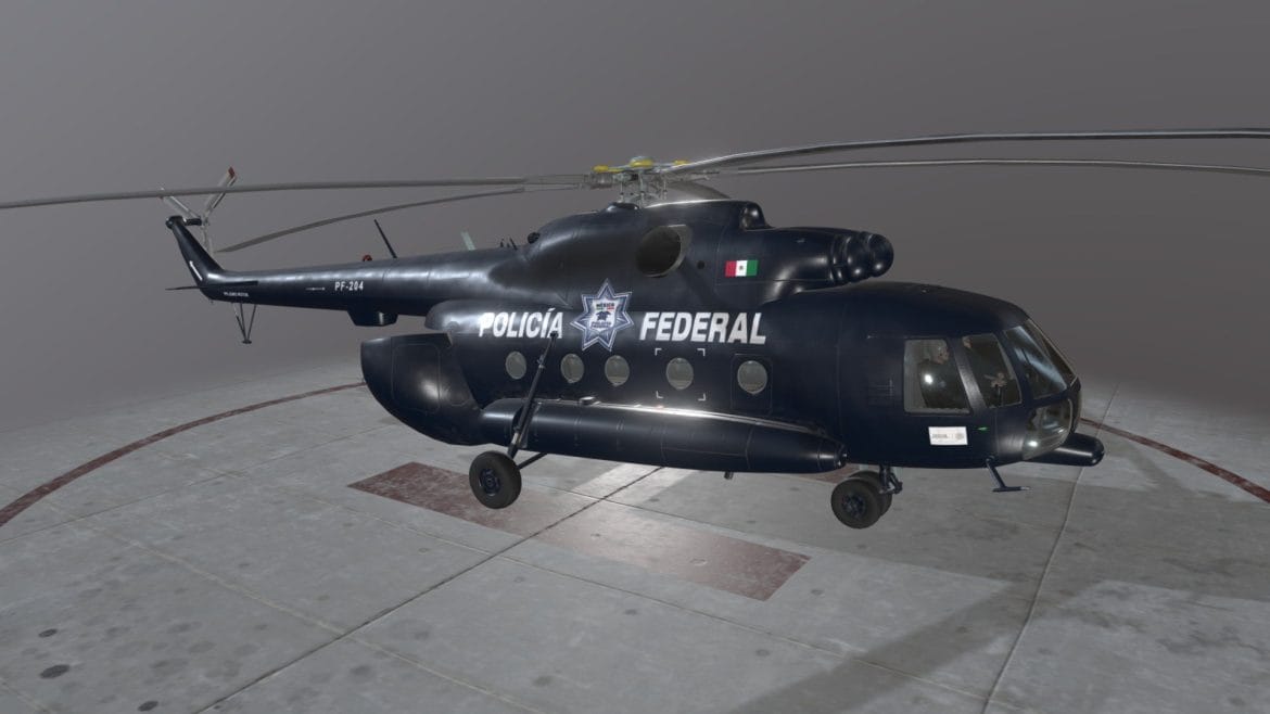 mi 17 mexican police animated 3d model