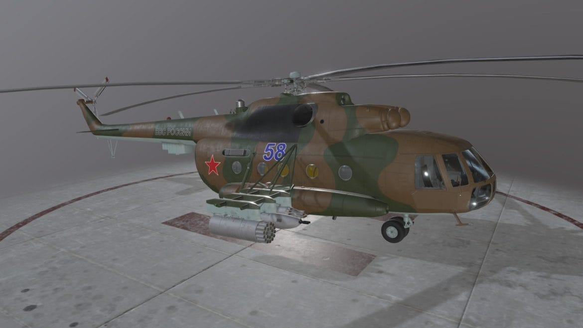 mi 8mt russian air force static 3d model