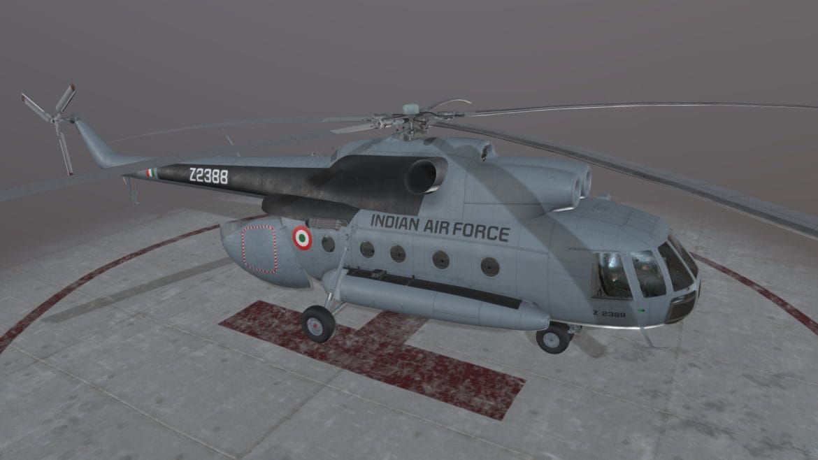 mi 8t india air force animated 3d model