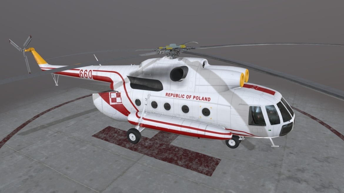 mi 8t poland air force animated 3d model